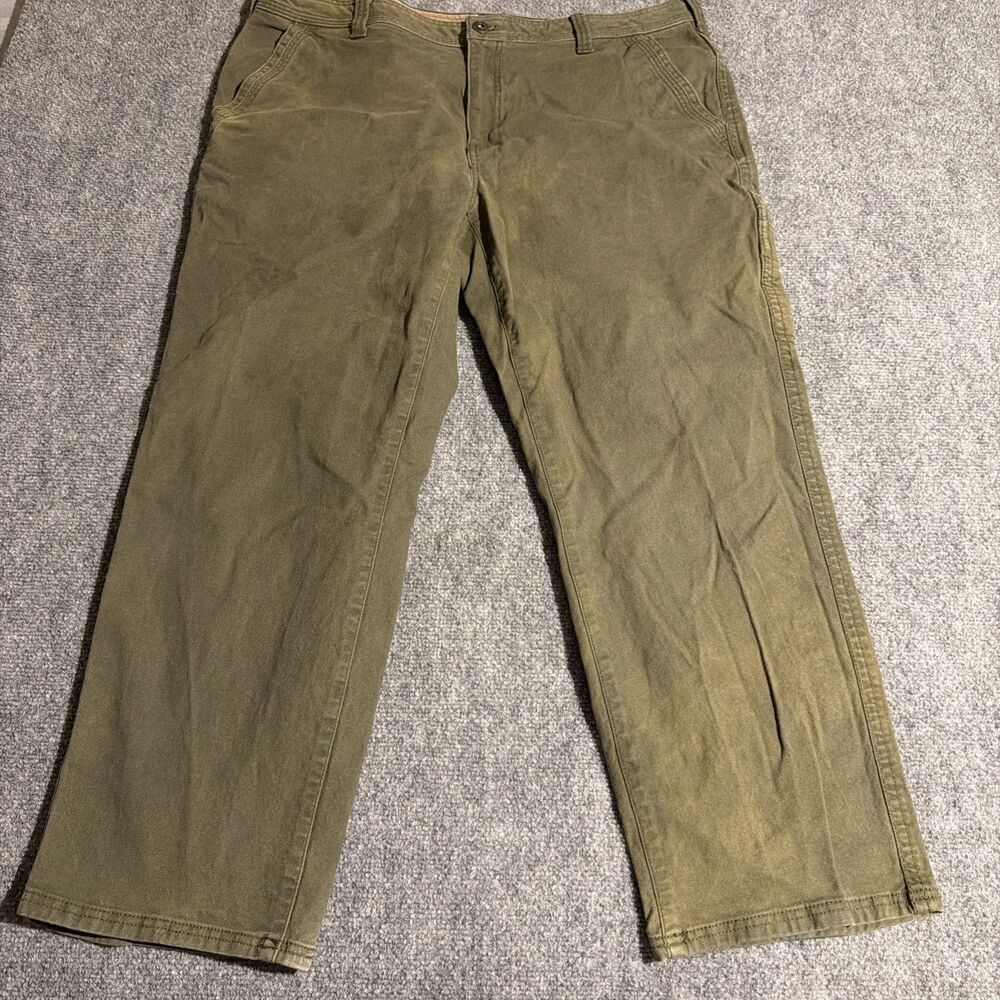 Legendary Outfitters Canvas Work Pants Mens 38x29 Green Straight Leg Rugged